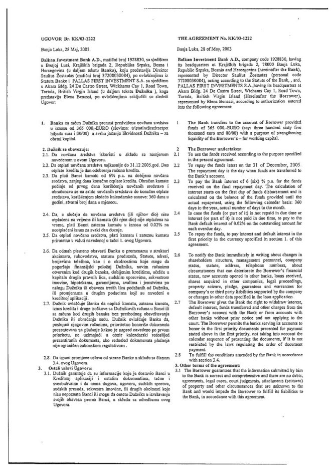 15min nuotr./2003 m. gegužės 28 d. paskolos sutartis, 1 lapas