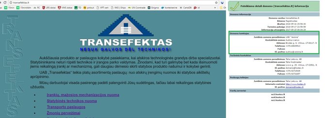 15min nuotr./A.Petkaus įmonės „Transefektas“ interneto domenas priklauso „Versinai“