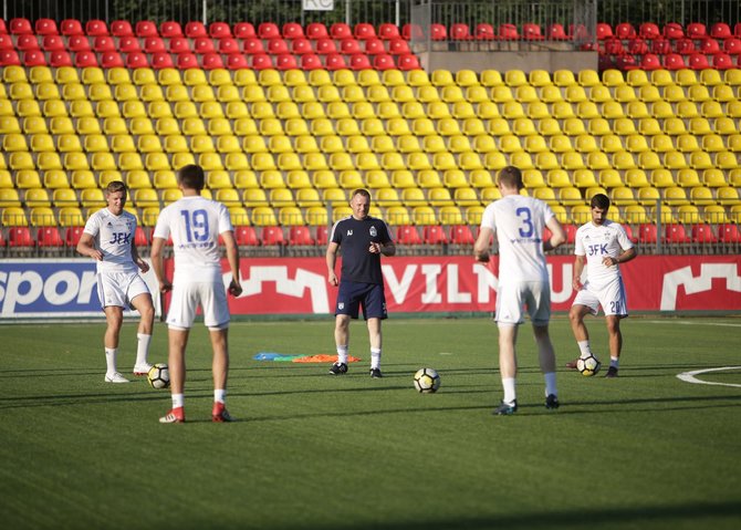 Evaldo Gelumbausko nuotr./Klaksviko futbolininkai LFF stadione