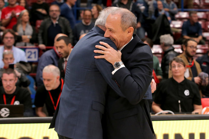 Euroleague/Getty Images nuotr./Šiltas pasimatymas