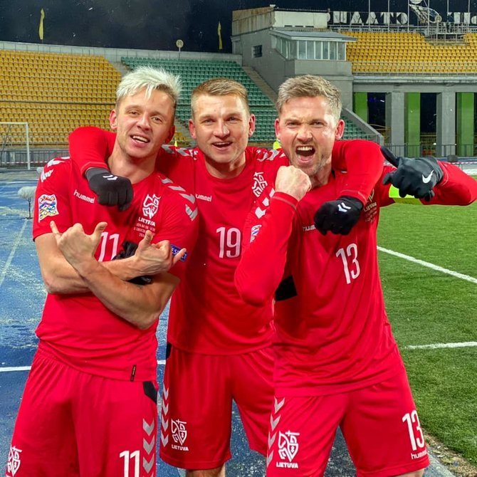 LFF nuotr./Lietuvos futbolininkų triumfas