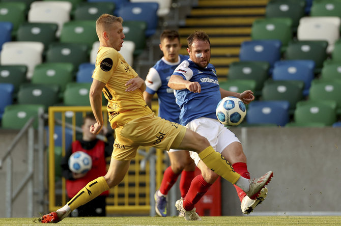 „Scanpix“ nuotr./„Bodo/Glimt“ akistata su „Linfield“