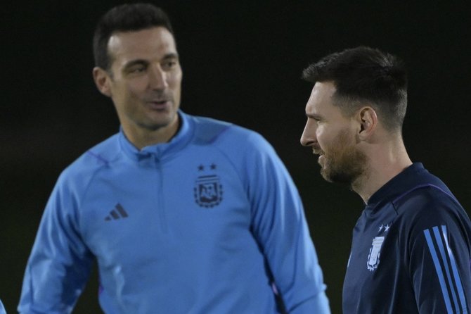 AFP/„Scanpix“ nuotr./Lionelis Scaloni ir Leonelis Messi