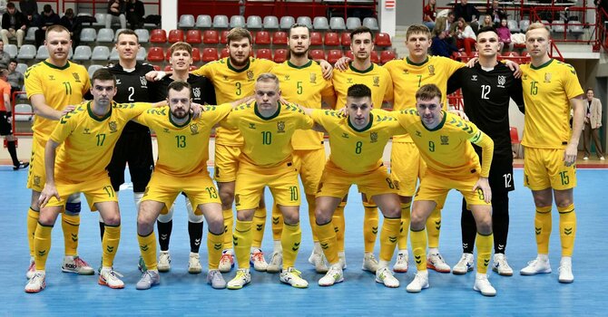 LFF nuotr./Lietuvos salės futbolo rinktinė