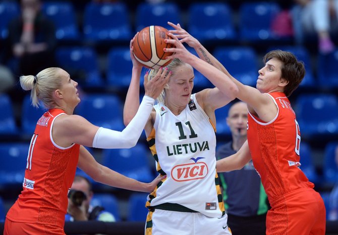 „Scanpix“ nuotr./Europos moterų krepšinio čempionatas: Lietuva – Baltarusija