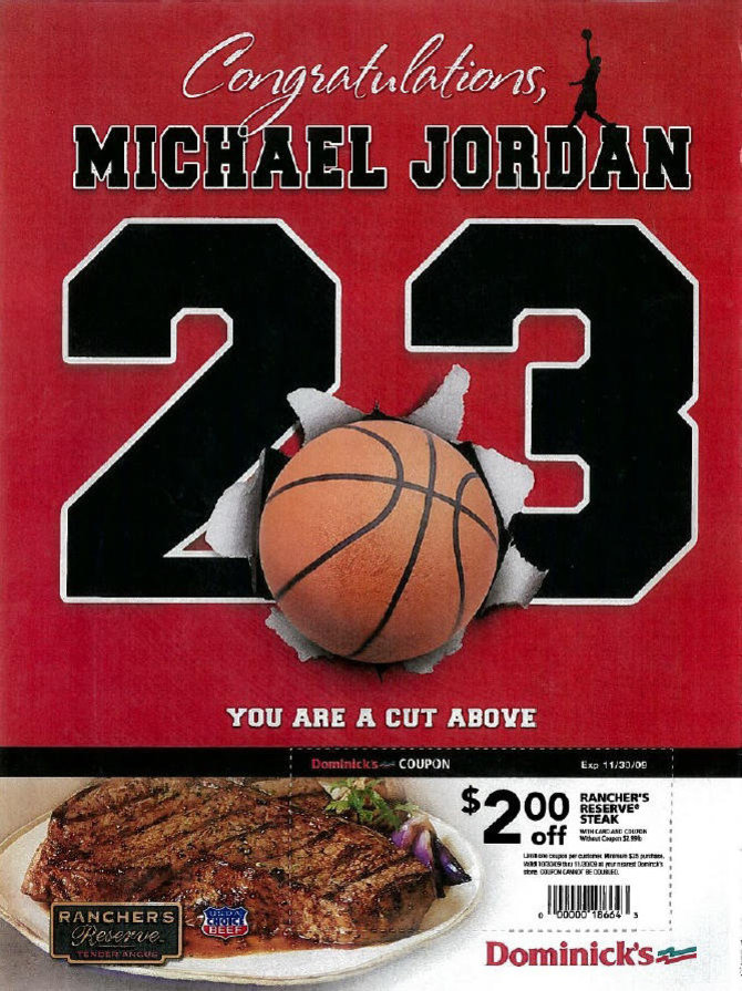Michaelas Jordanas ir mėsos reklama