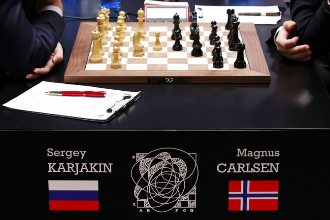 „Scanpix“ nuotr./Kova dėl pasaulio čempiono titulo: Magnusas Carlsenas – Sergejus Karjakinas