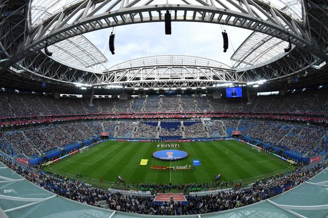 AFP/„Scanpix“ nuotr./Sankt Peterburgo „Krestovskij“ stadionas
