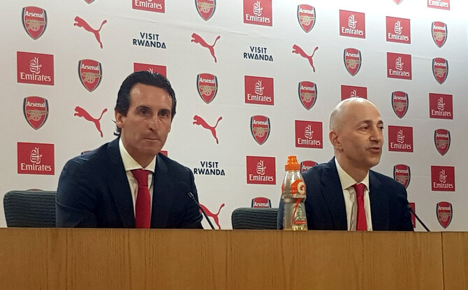 „Scanpix“ nuotr./Unai'us Emery ir Ivanas Gazidis