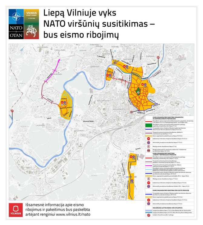 nuotr. nato.vilnius.lt/Eismo ribojimai NATO viršūnių susitikimo metu