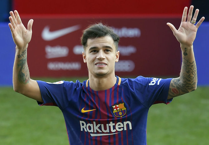 „Scanpix“ nuotr./Pristatytas „Barcelona“ komandos naujokas Philippe Coutinho