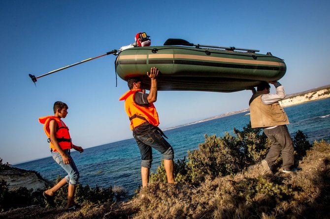 Vidmanto Balkūno/15min.lt nuotr./Mahometo iš Afganistano šeima bando išplaukti į Graikijos salą