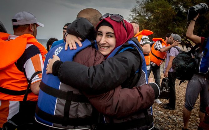 Vidmanto Balkūno/15min.lt nuotr./Migrantai ir pabėgėliai atplaukia į Lesbo salą