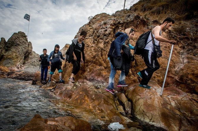 Vidmanto Balkūno/15min.lt nuotr./Migrantai ir pabėgėliai atplaukia į Lesbo salą