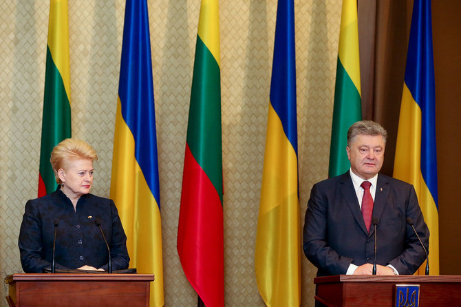 Vidmanto Balkūno / 15min nuotr./Dalios Grybauskaitės ir Petro Porošenkos susitikimas Charkove