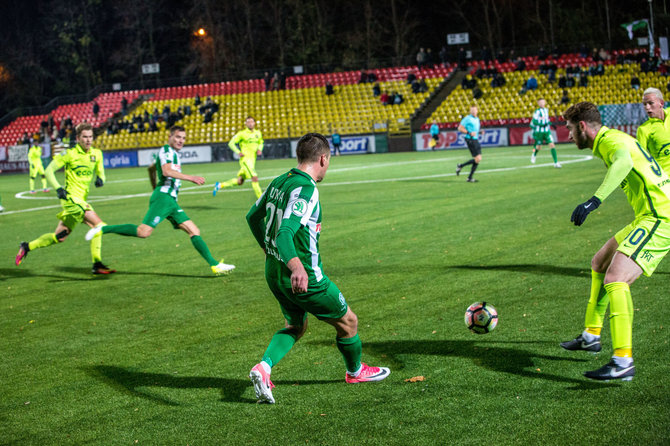 Vidmanto Balkūno / 15min nuotr./A lygos futbolo rungtynės: Vilniaus „Žalgiris“ - „Trakai“