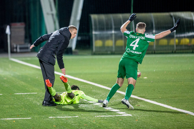 Vidmanto Balkūno / 15min nuotr./A lygos futbolo rungtynės: Vilniaus „Žalgiris“ - „Trakai“