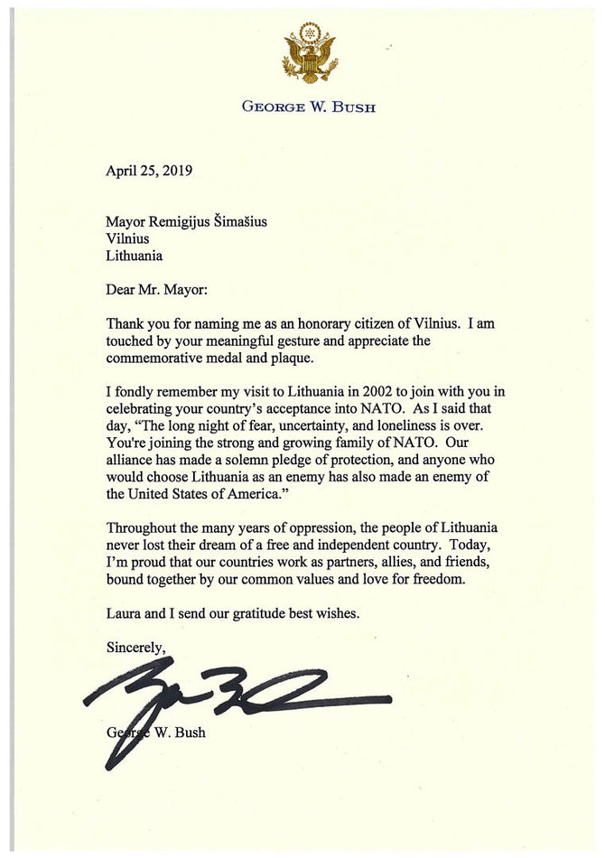 G.W.Busho laiškas