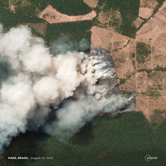 AFP/„Scanpix“ nuotr./Gaisras Amazonės miškuose