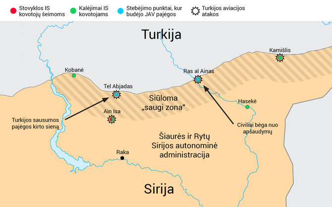 15min nuotr./Turkijos pajėgos įsiveržė į Sirijos šiaurės rytus