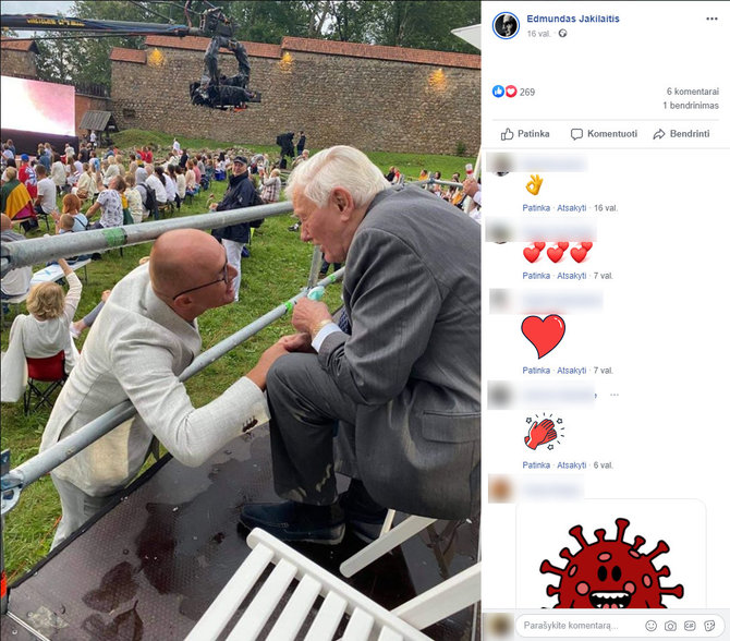 Socialinių tinklų nuotr./Edmundas Jakilaitis renginyje