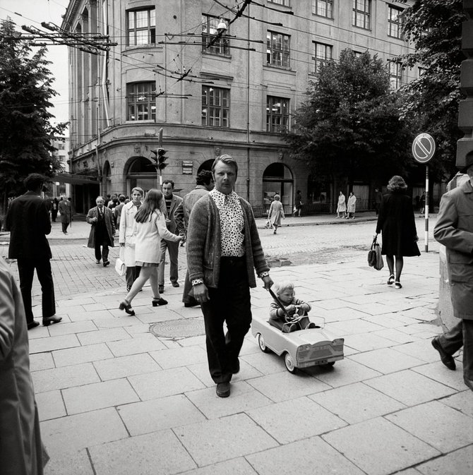 Mariaus Baranausko/Lietuvos nacionalinio muziejaus nuotr./Lenino (dabar Gedimino) prospekte. Vilnius, 1971 m. 