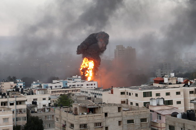 „Reuters“/„Scanpix“ nuotr./Apšaudyta Palestinos teritorija