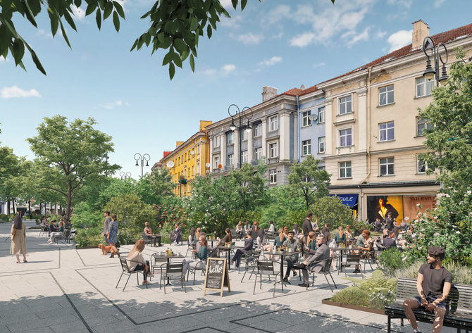 Projekto vizualizacija/Vokiečių gatvės rekonstrukcijos projektas