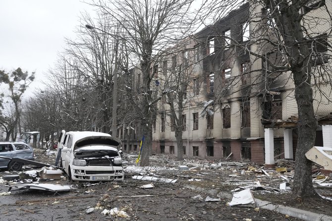 „Scanpix“/AP nuotr./Rusijos karinių veiksmų padariniai Ukrainoje