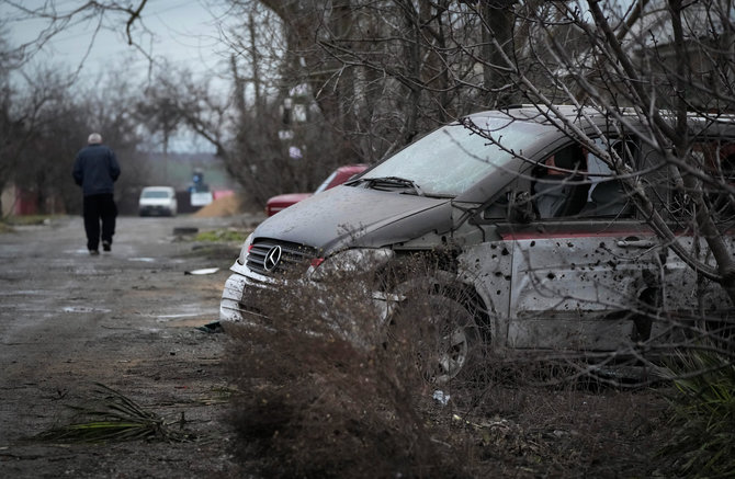 „Scanpix“/AP nuotr./Rusija tęsia karinius veiksmus Ukrainoje