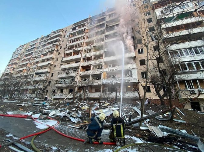 Ukrainos valstybinės ypatingų situacijų tarnybos nuotr./Kyjivas