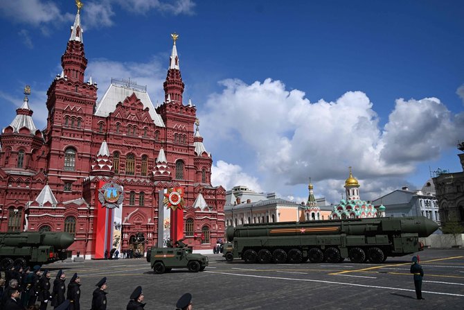 AFP/„Scanpix“ nuotr./Gegužės 9-osios paradas Maskvoje