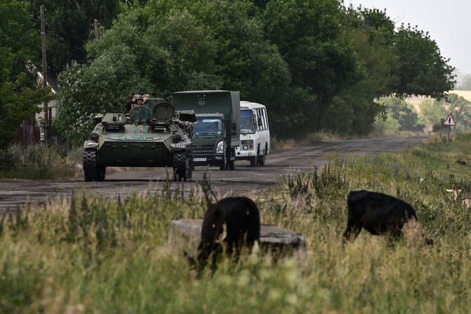 AFP/„Scanpix“ nuotr./Ukrainos kariai fronto linijoje