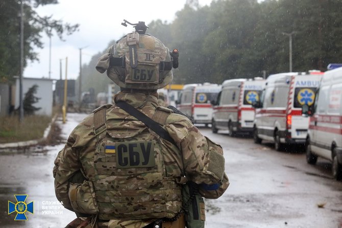 Ukrainos Saugumo tarnybos nuotr./Apsikeitimas karo belaisviais