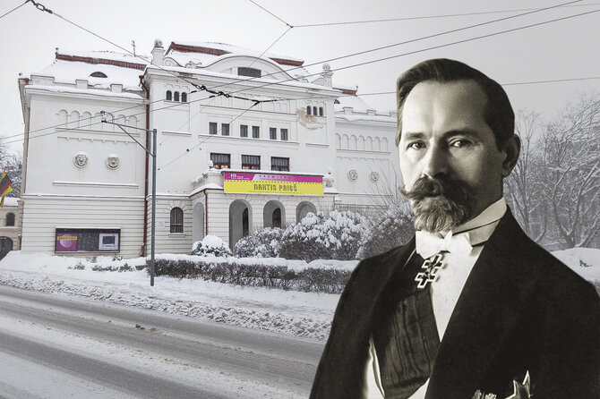 15min ir Lietuvos nacionalinio muziejaus nuotr./Vilniaus senasis teatras ir Antanas Smetona