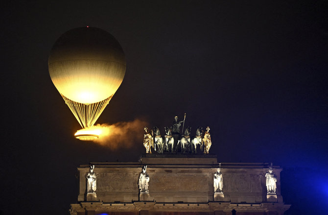 „Reuters“/„Scanpix“ nuotr./Paryžiaus Olimpinių žaidynių atidarymas