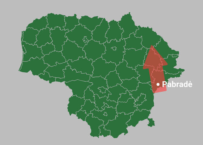 15min nuotr./Drono skrydžio kryptis