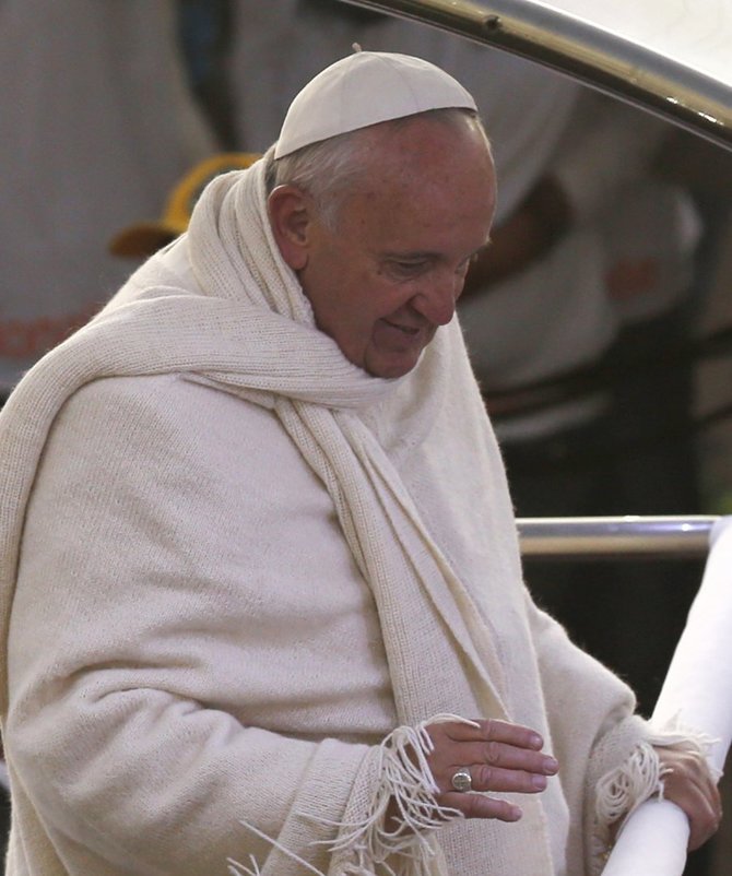„Scanpix“/AP nuotr./Popiežiaus Pranciškaus vizitas Bolivijoje