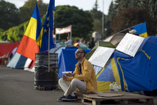 AFP/„Scanpix“ nuotr./Protestai Moldovoje