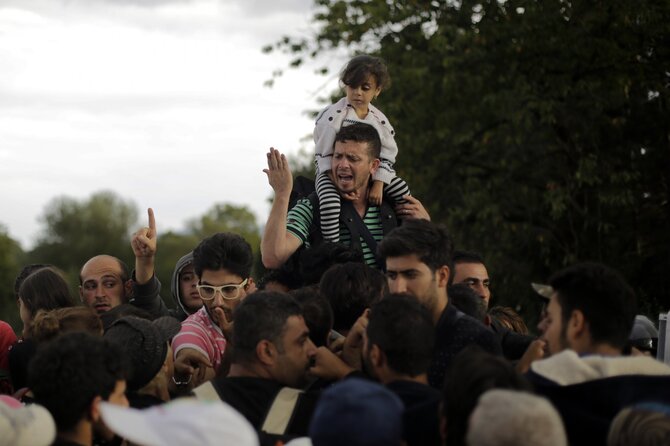 „Scanpix“/AP nuotr./Migrantai Kroatijoje