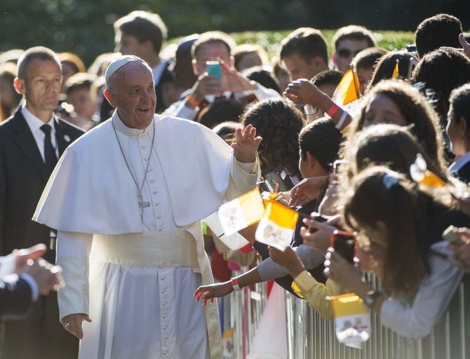 AFP/„Scanpix“ nuotr./Popiežiaus vizitas JAV