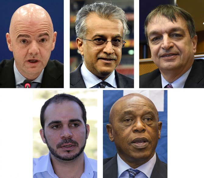 AFP/„Scanpix“ nuotr./Penki kandidatai į FIFA postą