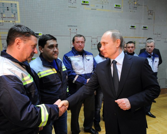 „Scanpix“/„Sputnik“ nuotr./Rusijos prezidentas Putinas apsilankė Kryme