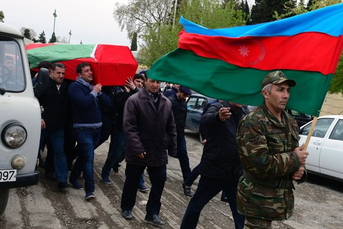 AFP/„Scanpix“ nuotr./Atsinaujinęs konfliktas tarp Armėnijos ir Azerbaidžano Kalnų Karabache