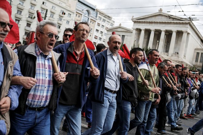 „Reuters“/„Scanpix“ nuotr./Streikas Graikijoje