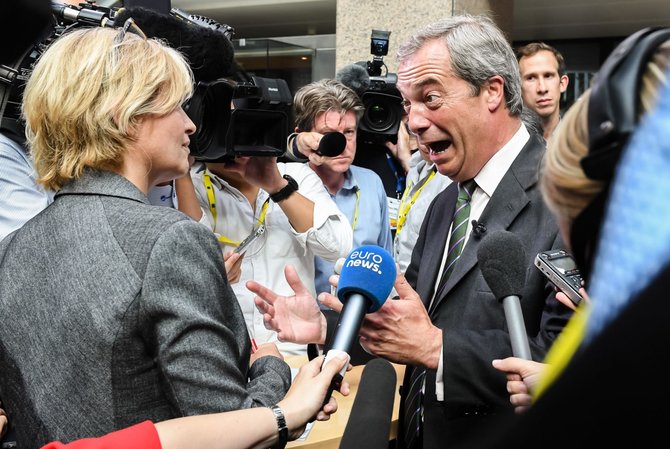 „Scanpix“/AP nuotr./Nigelas Farage'as