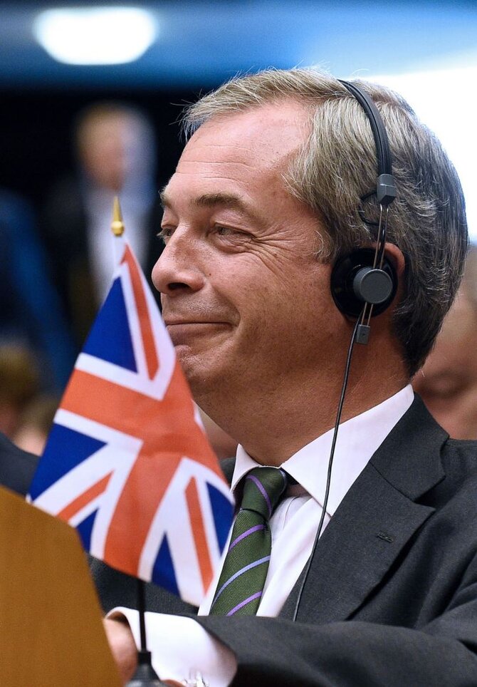 AFP/„Scanpix“ nuotr./Nigelas Farage'as