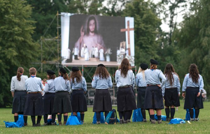 AFP/„Scanpix“ nuotr./Tarptautinis katalikų jaunimo festivalis Krokuvoje