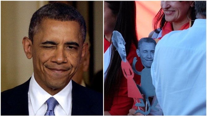 „Scanpix“/AP ir LSDP nuotr./Baracko Obamos nuotrauka panaudota beždžionės galvai