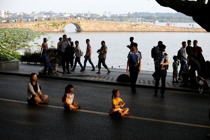 „Reuters“/„Scanpix“ nuotr./Kinijos miestas Hangdžou ruošiasi G20 susitikimui